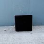 Black Velvet Cube Pouffe / Footstool Image 3