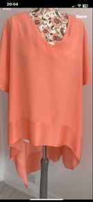 top asymmetrical tunic top free size 14/16