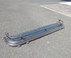Antique cast iron fire fender