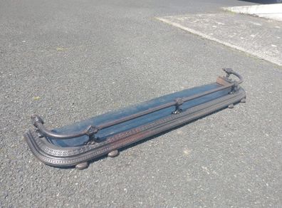 Antique cast iron fire fender