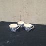 3 blue willow style tea cups postage possible Image 2