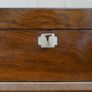 Antique Victorian  Brass Bounded Writing Box (WITH A KEY) 16" X 9" X 6,5" Image 5