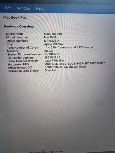 MacBook Pro M3 Max 16inch