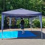 Blue Outdoor Popup Gazebo with 2 side panels Image 10
