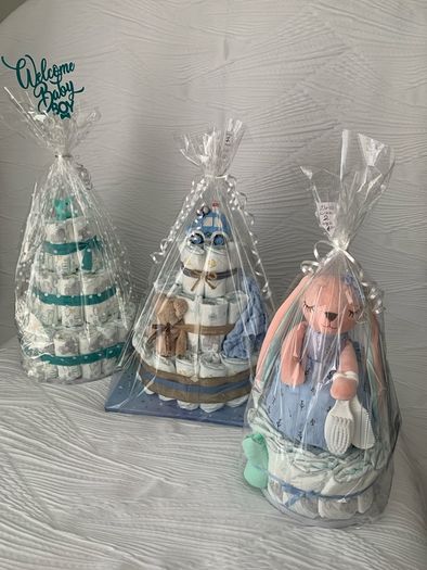 Premium Nappy Cakes for Baby shower gift or new parents.