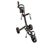Fast Fold Flat 3 wheel golf Trolley - Compact size when folded