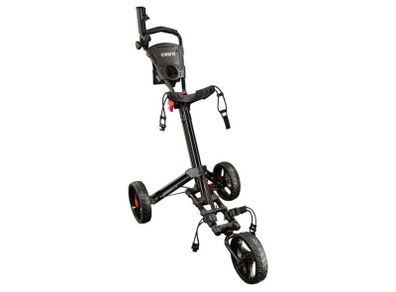 Fast Fold Flat 3 wheel golf Trolley - Compact size when folded