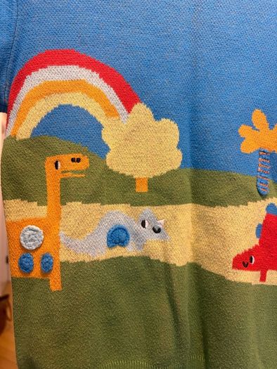 Next Boys Blue Dinosaur Scene Knitted Jumper (Age 5-6 Years)D