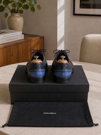 Genuine Dolce & Gabbana luxury brogue shoes.