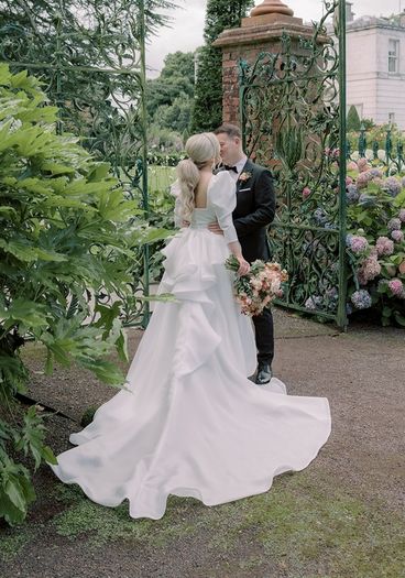 Wedding dress & overskirt