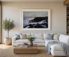 Large Framed Hook Lighthouse  140 x 102 cm