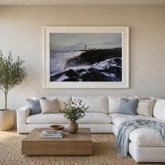 Large Framed Hook Lighthouse  140 x 102 cm