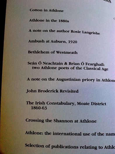Journal Old Athlone Society 2003 Ireland Irish history Westmeath
