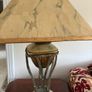 Antique marble lamps with gold detailing x 2 Image 3