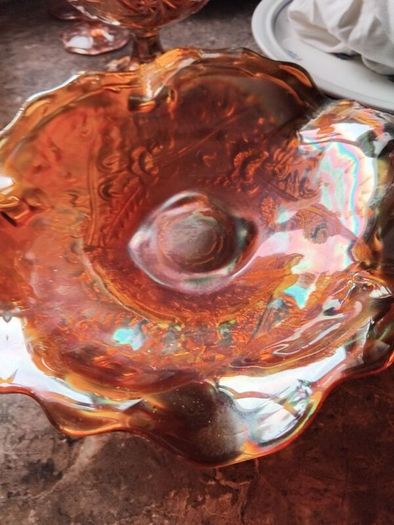 A Selection Of Vintage Carnival Glass