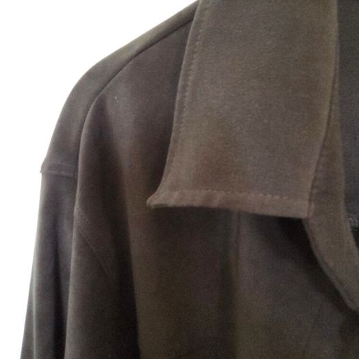 Khaki velvet women overshirt, size 10