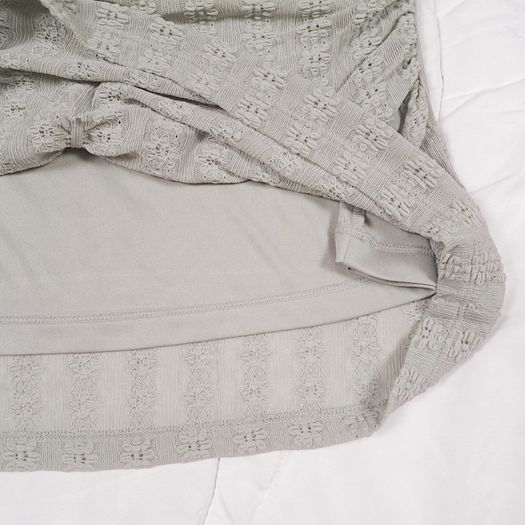 Marks & Spencer Sage Muted Green Textured Smocked Shirred Gathered Side Bodycon Sleeveless Top 14UK/42EU