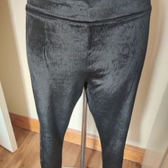 Black velour leggings Primark size UK14 EU42 Postage included