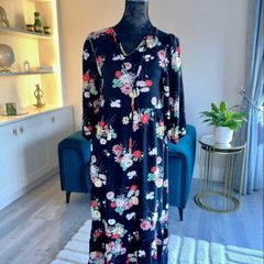 Ladies Black Multi Coloured Dress from Dunne Stores UK 10 / EU 38