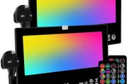 NEW SALE | 50W LED Floodlight Outdoor, Colour Changing Flood Lights with Remote Control, 12 RGB Colours, Timing, 4 Modes, IP66 Waterproof, UK 3-Plug, 2 Pack