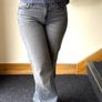 Zara Mid Rise Straight Leg Jeans, Grey Jeans / Size 10 Image 3