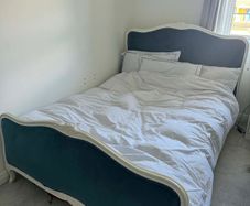 French Shabby Chic style upholstered double bed