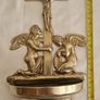 Antique  Brass Angel Holy Water Font Religious Wall Art Image 9