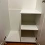 White 2 Door Wardrobe with Shelves & Hanging Rail Image 2