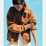 Zara suede bomber jacket Image 2