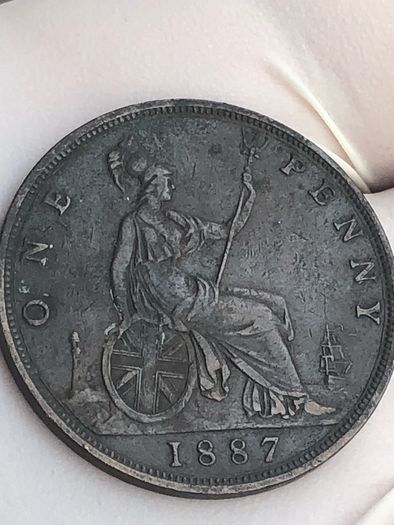 1887 Victoria penny XF standard post included CHEAP
