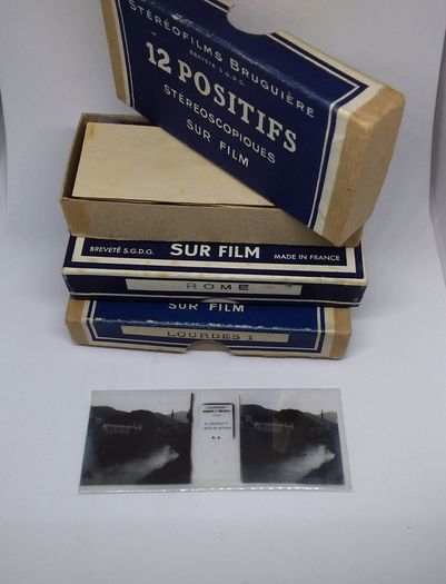 Early 20th Century " Stereofilms Bruguiere Stereoscope" with Slides