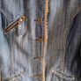 Denim cotton jacket with faux fur lining warm winter size 16 button closure in very good condition with no issues see last two photos for exact measurements FREE STANDARD POSTAGE INCLUDED Image 4