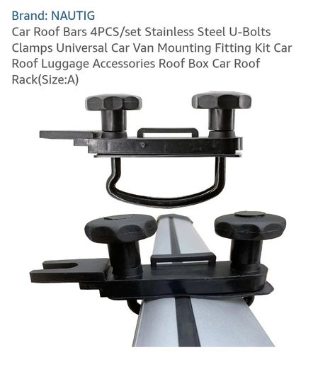 Car Roof Bars 4PCS/set Stainless Steel U-Bolts Clamps Universal Car Van Mounting Fitting Kit Car Roof Luggage Accessories Roof Box Car Roof Rack