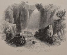 Waterfall Devils Glen Wicklow 1863 Antique Print