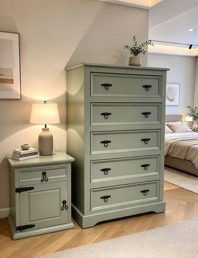 Chest of Drawers and Bedside Locker