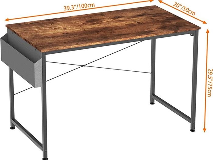Writing Computer Desk,Office Work Desk for student and worker,Laptop Table with Storage Bag and Headphone Hook,Modern Simple Style Desks for Bedroom,Home, Office 100x50x75cm (FREE POSTAGE)
