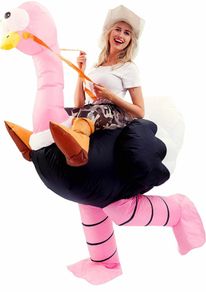 Inflatable Costume Riding an Ostrich Air Blow-up Deluxe Halloween Costume - Adult Size (FREE POSTAGE)