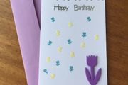 Birthday card - flower (handmade)