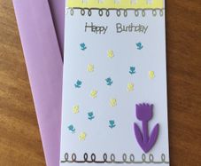 Birthday card - flower (handmade)