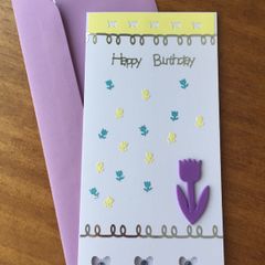 Birthday card - flower (handmade)