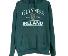 Green Guinness Ireland logo hoodie.Size Medium