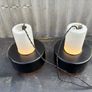 Rare vintage run of 2 Danish suspended pendant lights by Fog & Morup. Image 8