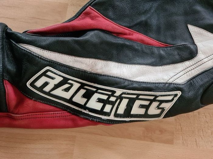 motorbike bike trousers pants leather black uk8 36 race tec alien .
