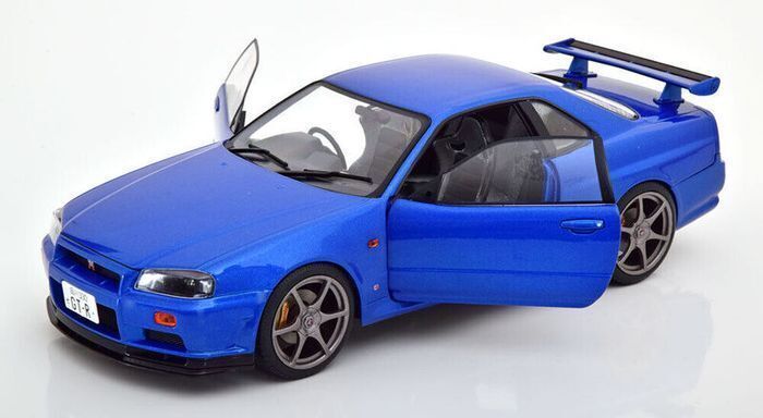 Nissan Skyline GT-R R34 Metallic Blue - New in Box - 1/18