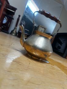 vintage brass pot