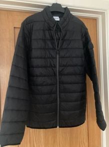 Jack & Jones Men's Black Zipped Lightly Padded Jacket
