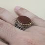 Vintage-Inspired Agate & Silver Ring Elegant Handcrafted Design Image 9
