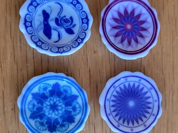 Dolls house tableware - plates, cutlery, glasses and more