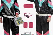 80s 90s tracksuit for men or women with accessories