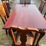 Mahogany table & 6 chairs Image 3